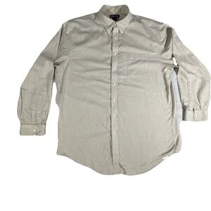 LANDS END Shirt Mens  17.5 36 Tall Plaid  Button Down‎